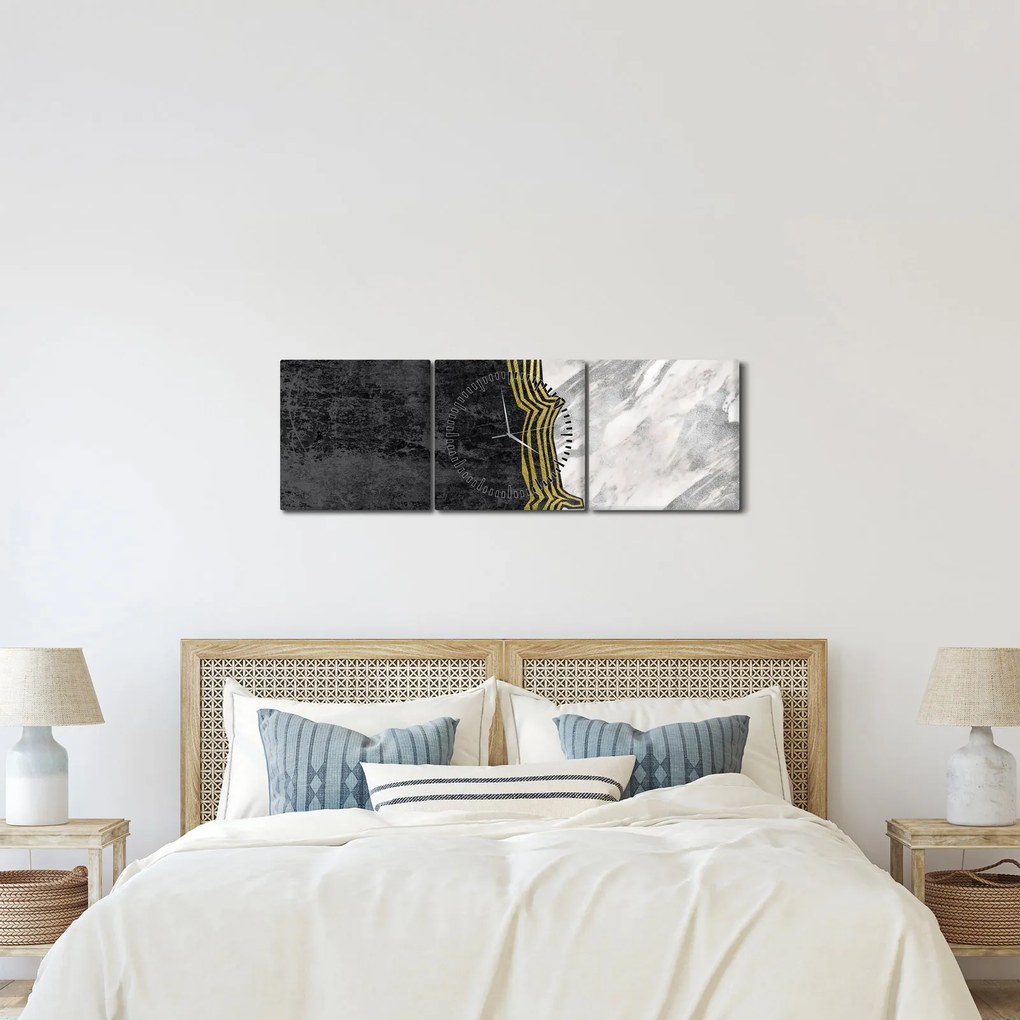 Obraz - Mramor (s hodinami) (90x30 cm)