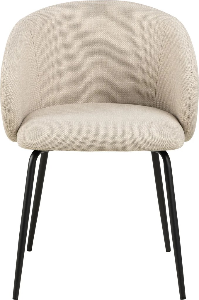 CLARA Béžová (látka Monza 24)/čierne nohy – MODERNÁ ČALÚNENÁ KRESLOVÁ STOLIČKA DO OBÝVAČKY/JEDÁLNE/KANCELÁRIE LOFT