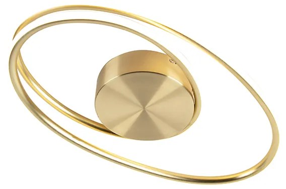 Dizajnové stropné svietidlo zlaté vrátane LED 3-stupňové stmievateľné - Rowan