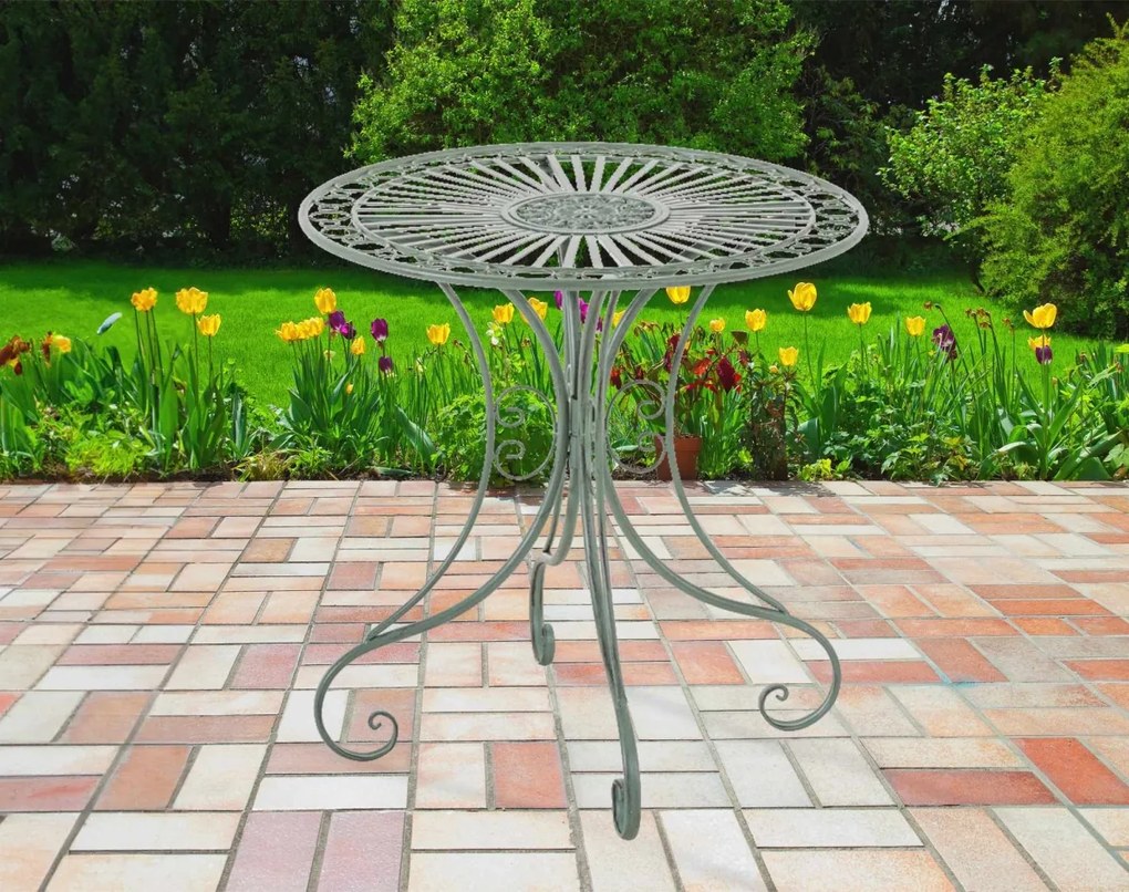 Kovový stôl GS13437402 - Zelená antik