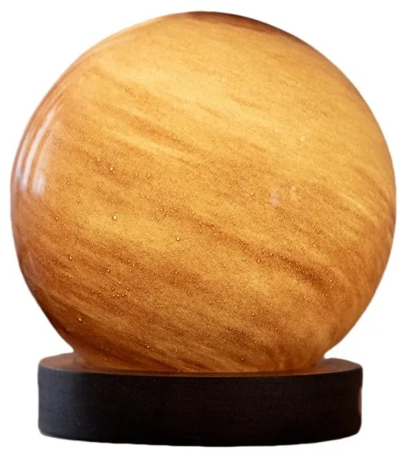 Tmavohnedá svetelná dekorácia na USB ø 8 cm Sand Storm – Gingko