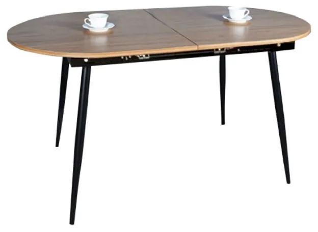 Kondela Jedálenský stôl, rozkladací, dub/čierna 150-190x75 cm, TAMERON