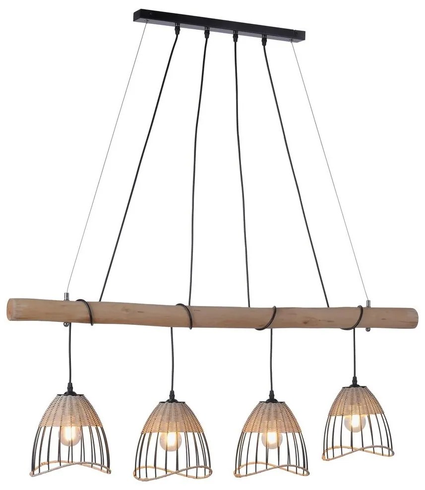 Leuchten Direkt 11156-79 - Luster na lanku REED 4xE27/60W/230V