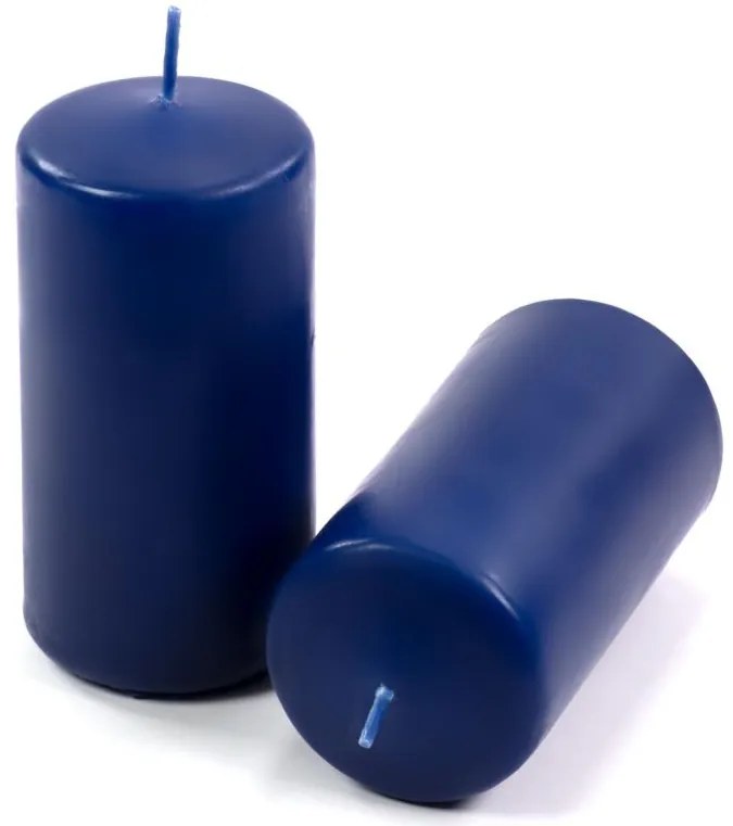 Modrá parafínová sviečka 10 cm, 20 h horenia, súprava 16 ks