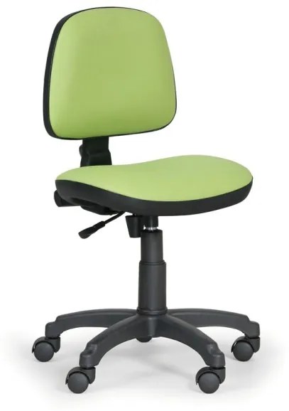 Euroseat Pracovná stolička MILANO bez podpierok rúk - permanetný kontakt, zelená