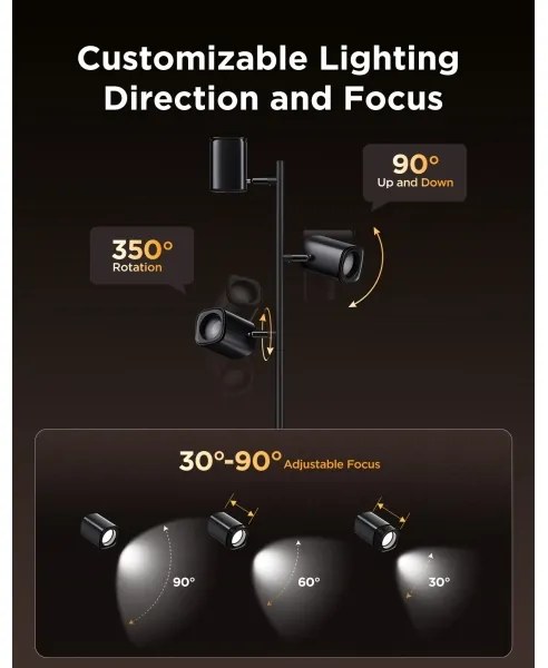 Govee - LED RGBICWW Stmievateľná stojacia lampa TREE MATTER LED/48W/230V Wi-Fi