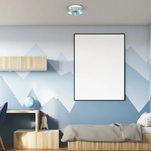 Bodové svietidlo DIXIE 3xGX53/11W/230V modrá