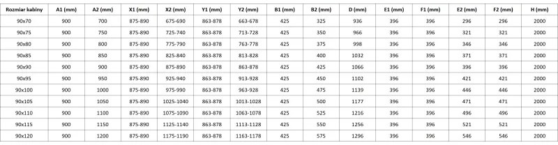 Mexen Mist-F Duo, skladací sprchový kút 90 x 85 cm, priehľadný, brúsená meď - 8A6-090L-085P-65-00