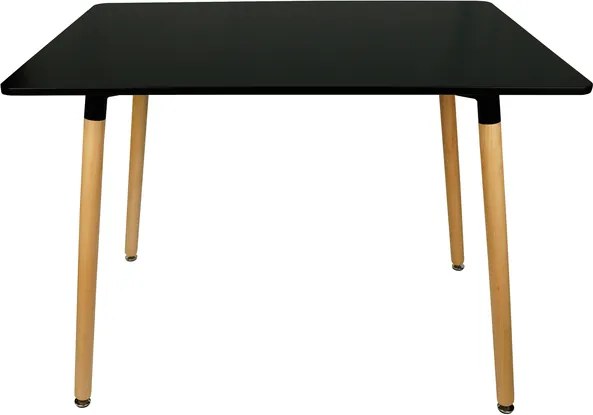AKCE Čierny jedálenský stôl BERGEN 140x80 cm II. akosť