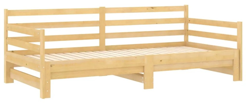 Rozkladacia denná posteľ 2x(90x200) cm, borovicový masív