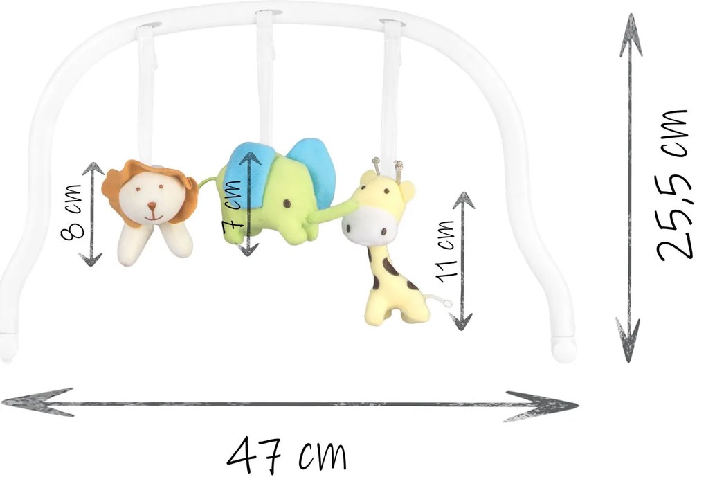 Ricokids Hračka na hlavu pre stoličky Belo/Lindo/Tugo