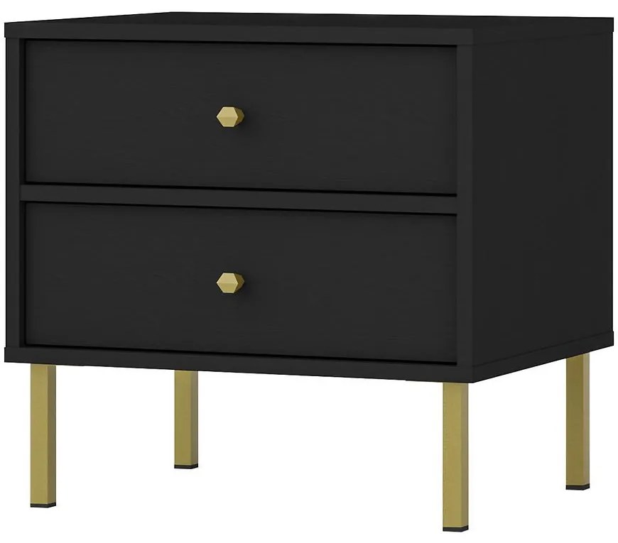 Nočný Stolík Tokyo 2 2S čierny grafit 801