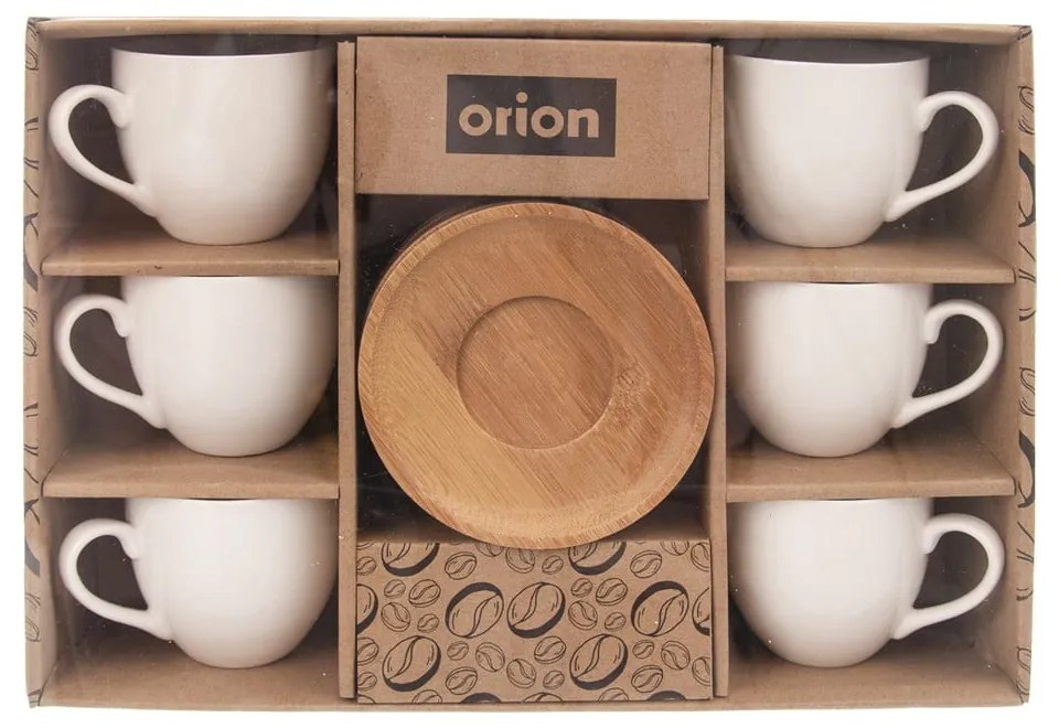 Biele porcelánové šálky v súprave 6 ks 125 ml Whiteline – Orion