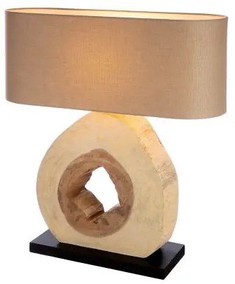 Drevená stolná lampa do obývačky TRUNK
