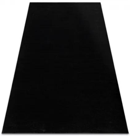 Koberec SOFTY Jednotný, Jednofarebný, čierna Veľkosť: 160x220 cm