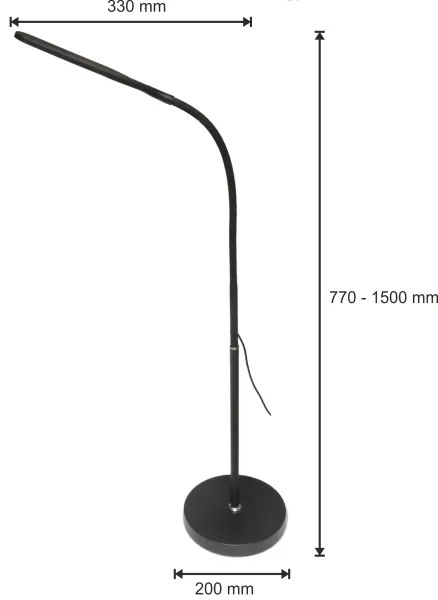 LED Stmievateľná lampa 3v1 LED/10W/230V 3000/4000/6000K CRI 90 čierna