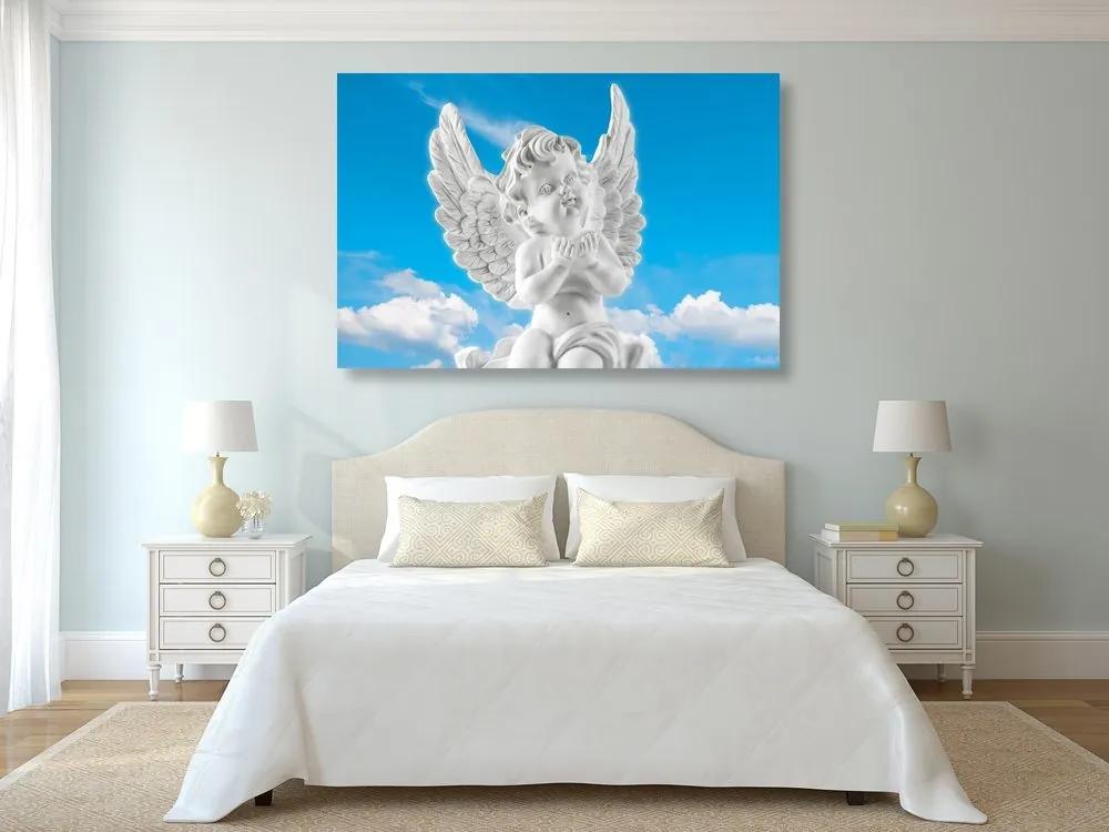 Obraz starostlivý anjelik na nebi - 60x40