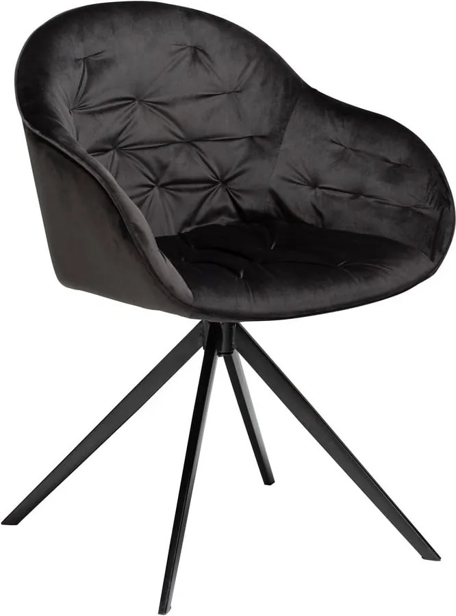 Čierna zamatová stolička DAN-FORM Denmark Cray