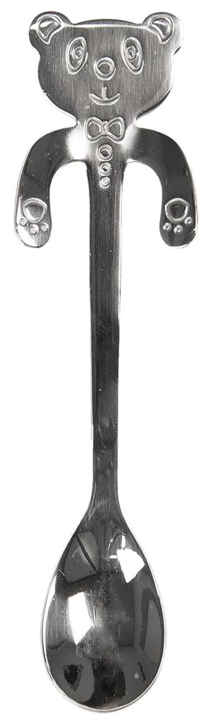 Strieborná dezertné lyžička Medvedík - 3 * 12 cm