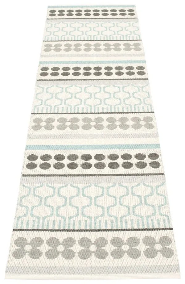 Sivo-tyrkysový vnútorný a vonkajší behúň 70x270 cm Asta Pale Turquoise – Pappelina