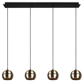 Trio - Luster na lanku FLETCHER 4xE14/40W/230V mosadz