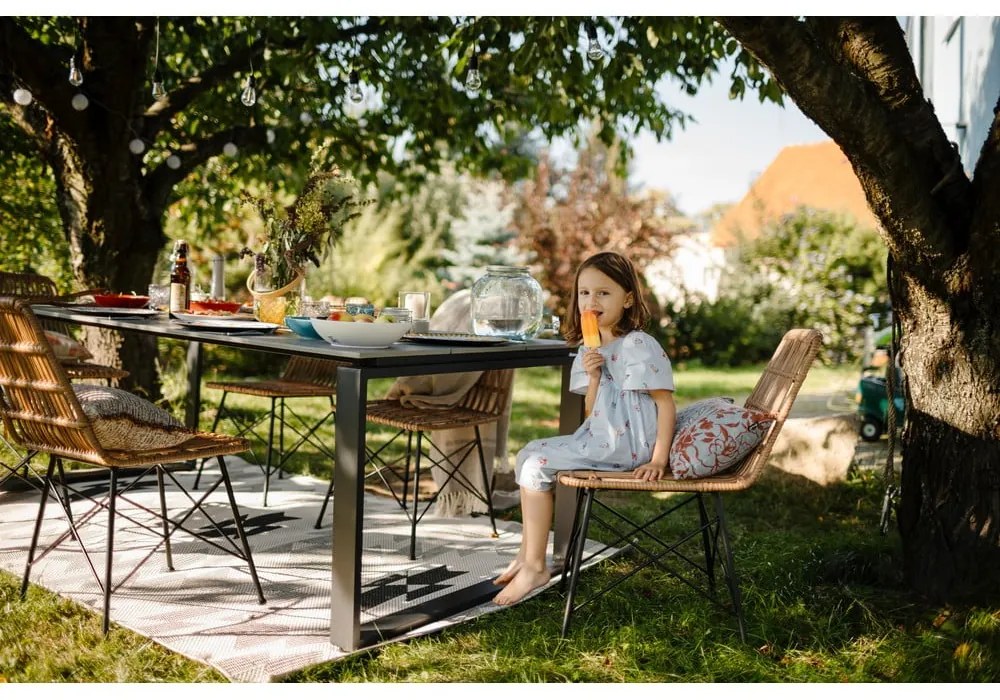 Sivý záhradný stôl Bonami Selection Strong, 100 x 100 cm