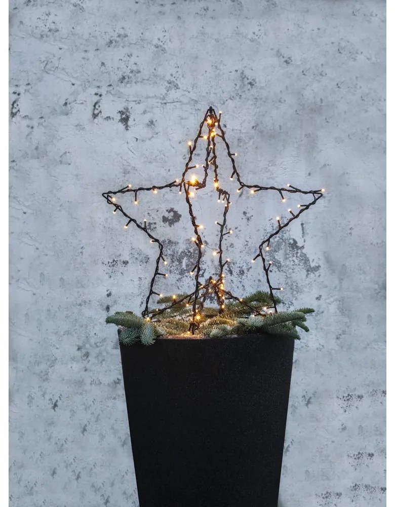 Čierna vianočná svetelná dekorácia Foldy - Star Trading