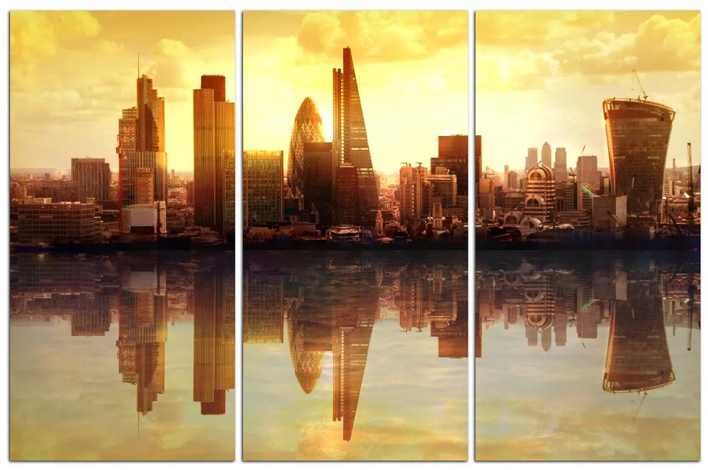 Obraz na plátne - Západ slnka  Londýn 128B (135x90 cm)