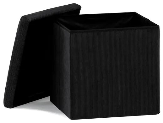 Autronic BONTEC Taburet s úložným priestorom, čierna, menčestrová látka, TAB-471 BK6 Farba: Šedá