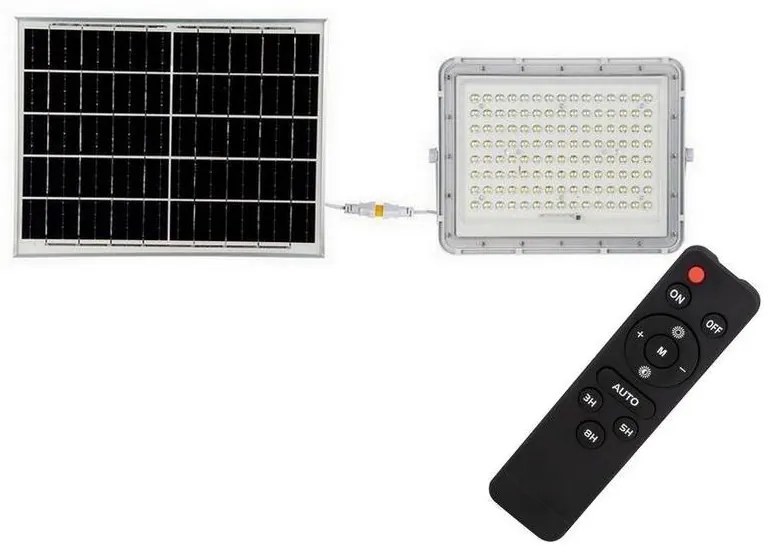 LED Vonkajší solárny reflektor LED/20W/3,2V 4000K biela + DO