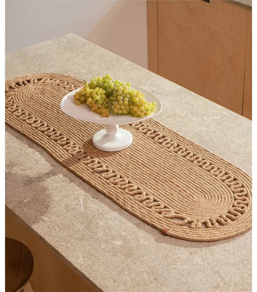 Jutový behúň na stôl 37x136 cm Cesta - Oyo Concept