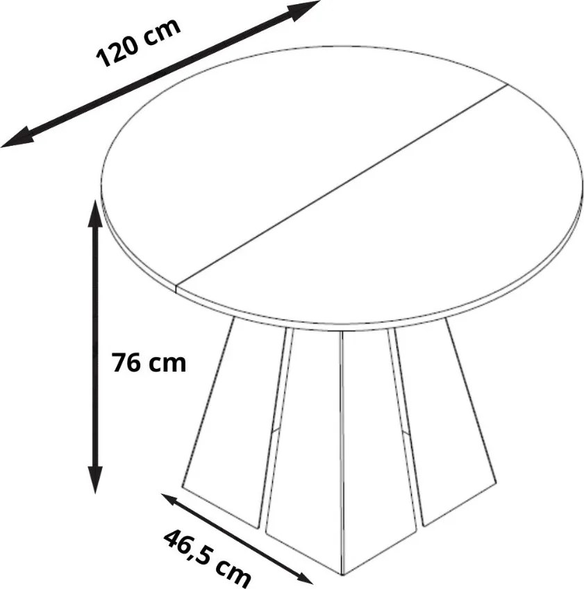 Moderný rozkladací jedálenský stôl ADNAN Veľkosť stola: 100 - 180 cm