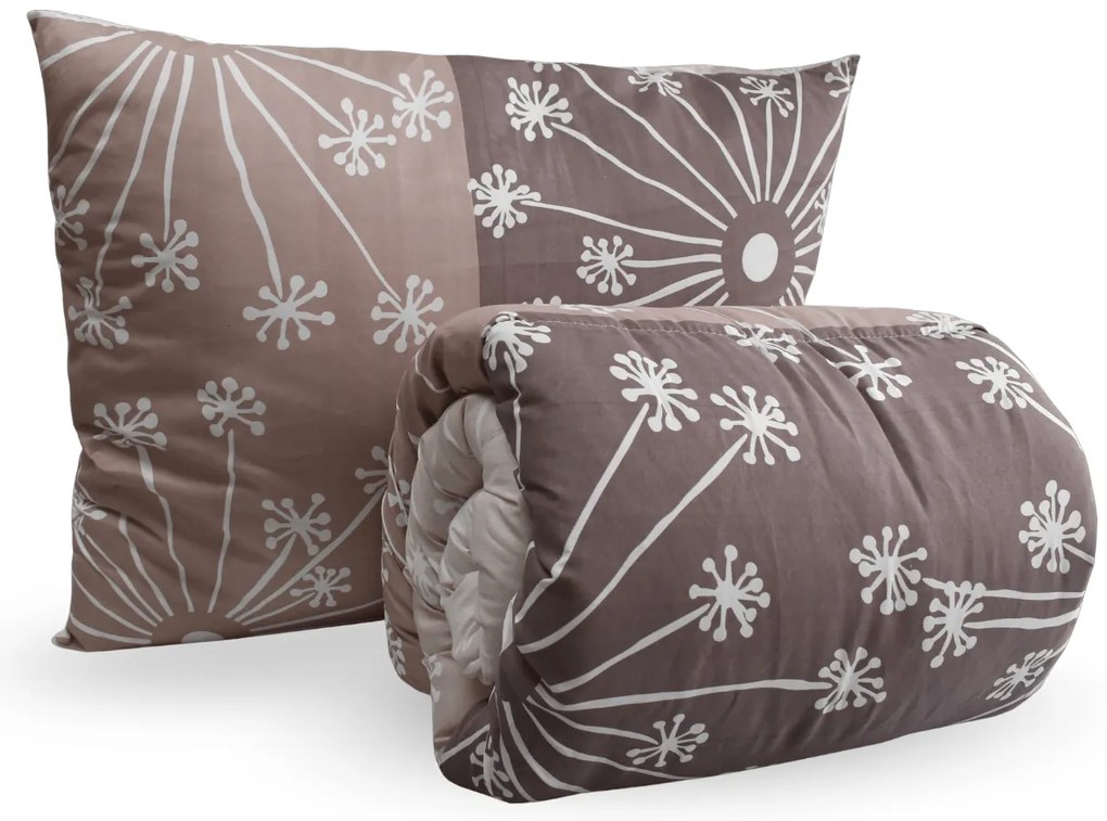 Súprava celoročnej prikrývky 140x200 cm z dutého vlákna s vankúšom 70x90 cm POLARIA