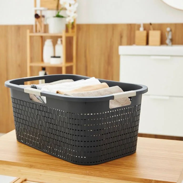 Kôš na čistú bielizeň COUNTRY antracit, 40 l