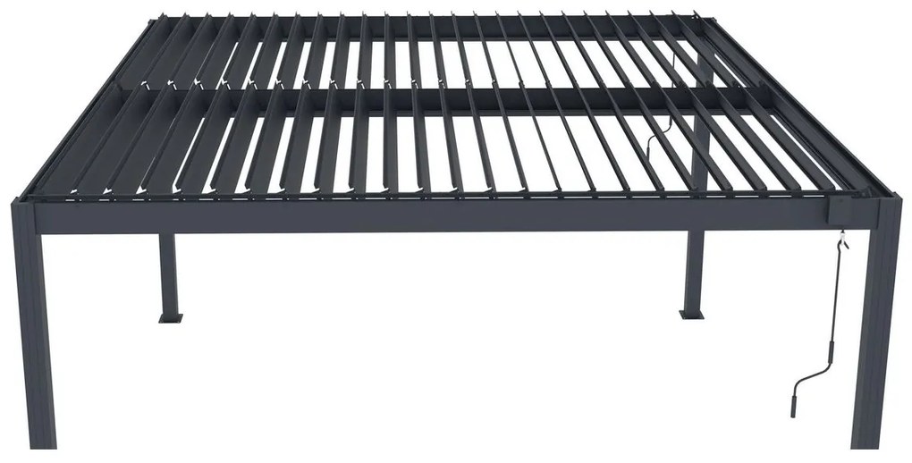 G21 Bioklimatická pergola Austin 4x4 m, antracitová hliníková