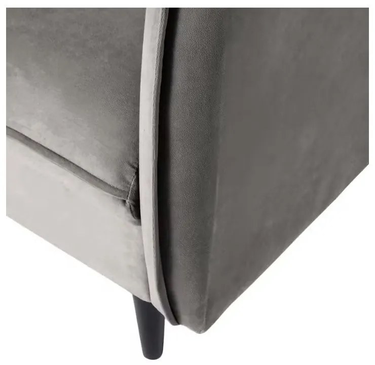 Sivá zamatová pohovka 203 cm Juli – Ropez