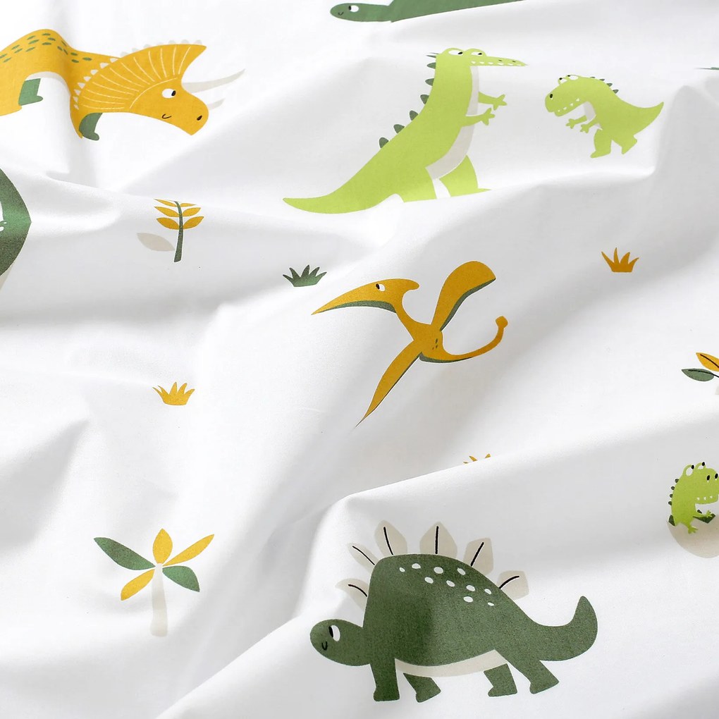 Goldea detská bavlnená obliečka na vankúš - dinosaurie dobrodružstvo 30 x 50 cm