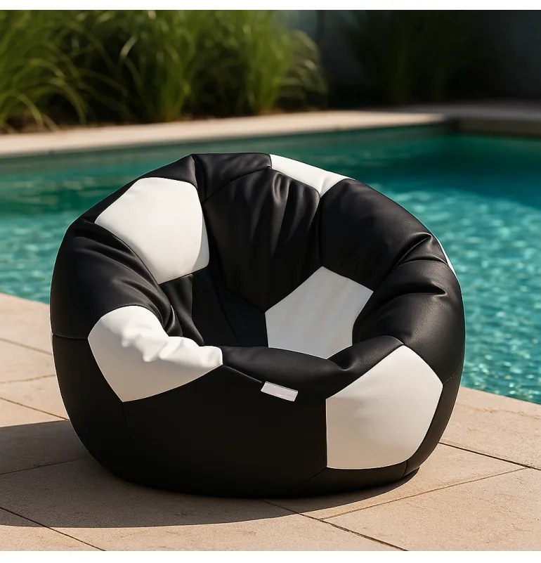 Sedací vak futbalová lopta čierno-biela EMI