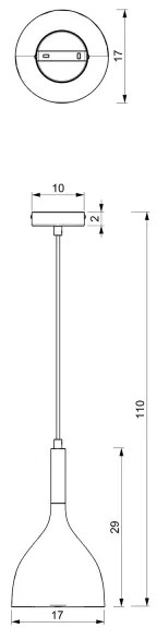 Luster na lanku NOAK 1xE27/15W/230V biela/chróm