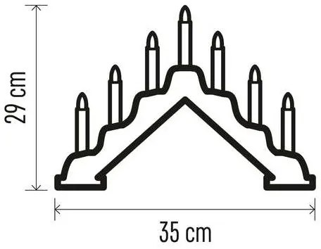 LED Vianočný svietnik 7xLED/2xAA biela