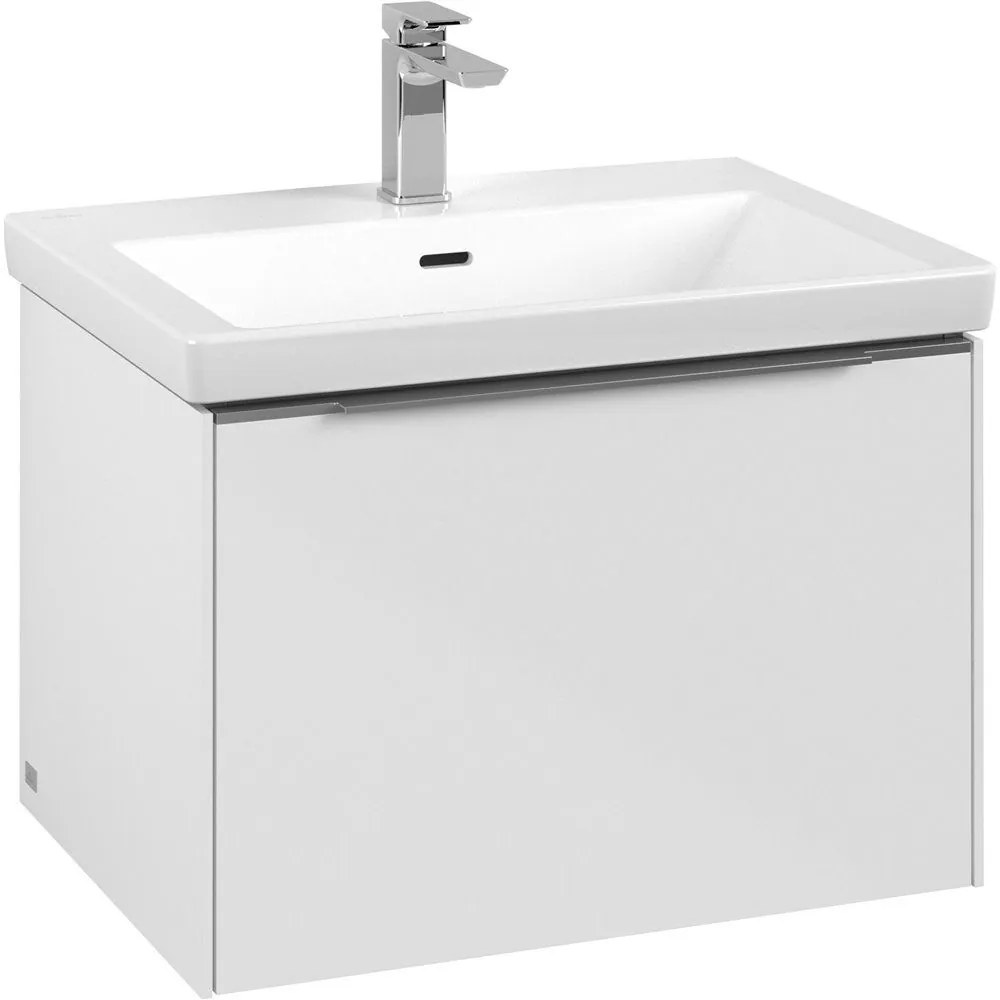 VILLEROY &amp; BOCH Subway 3.0 závesná skrinka pod umývadlo, 1 zásuvka, 622 x 478 x 429 mm, Brilliant White, C57500VE