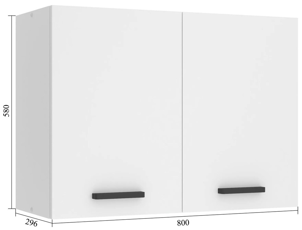 Kuchynská skrinka Belini Premium Full Version horná 80 cm šedý mat