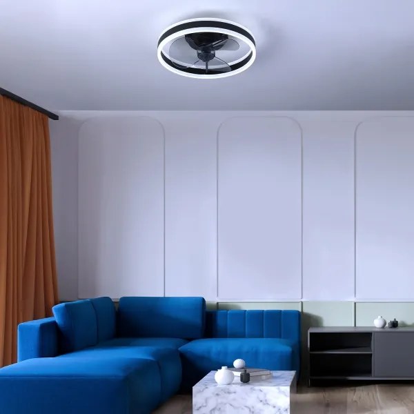 Brilagi-LED stmievateľné svietidlo s ventilátorom LED/30W/230V 3000-6500K čierne