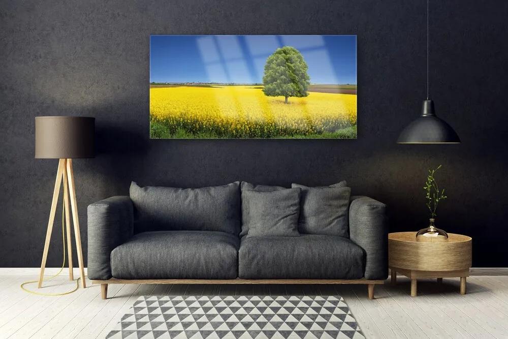 Obraz plexi Lúka strom príroda pole 120x60 cm