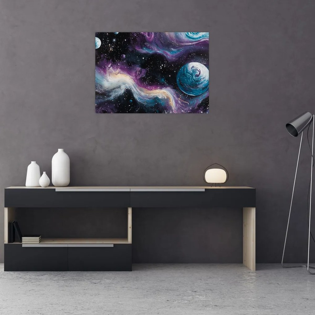 Obraz - Maľovaný vesmír (70x50 cm)