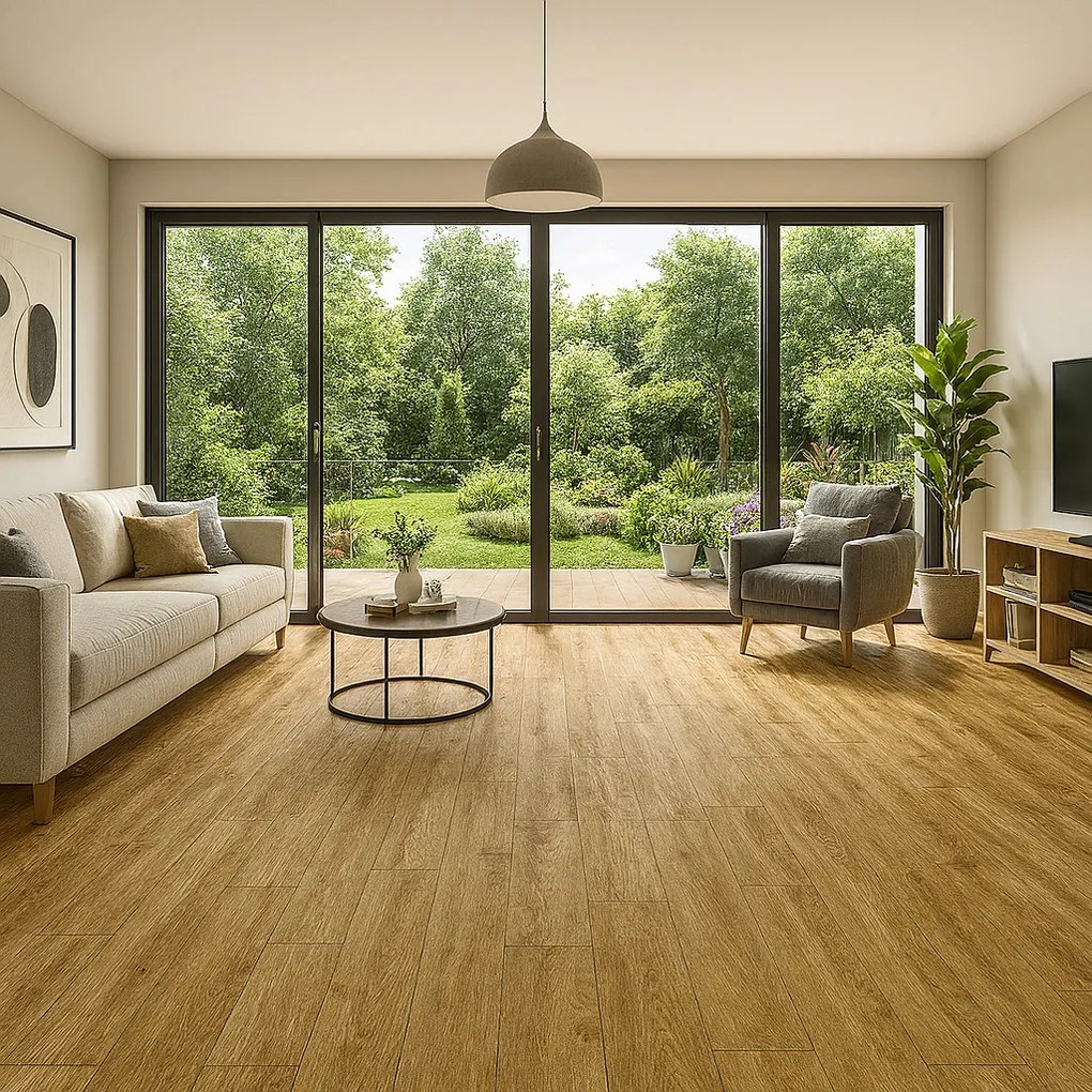 Beauflor, PVC podlaha - lino Ambient Honey Oak 636M, na mieru, šíře 2m,3m,4m, béžová, bez podkladu, chodba / predsieň