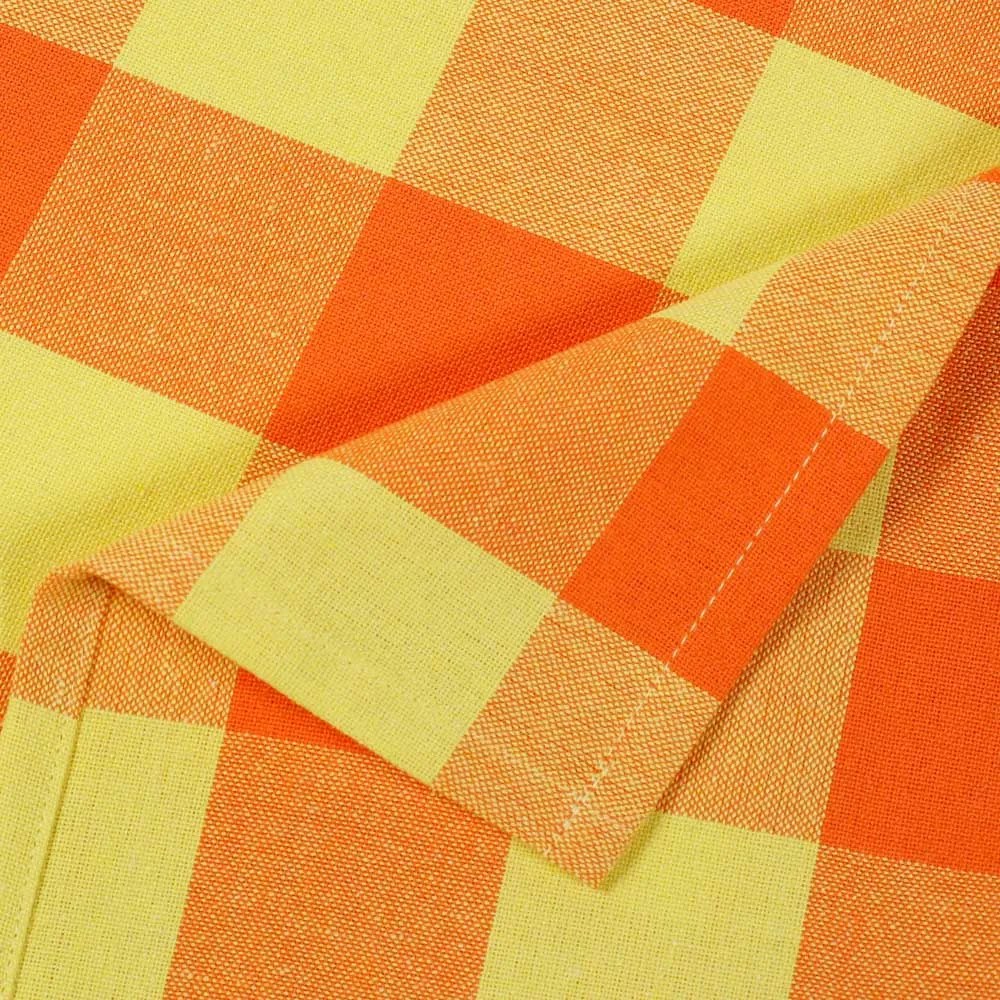 Biante Kuchynská bavlnená utierka Olivia OL-003 Oranžová-žltá kocka veľká