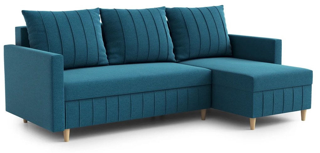 Rozkladacia rohová sedacia súprava FOX Pravá Tmavosivá