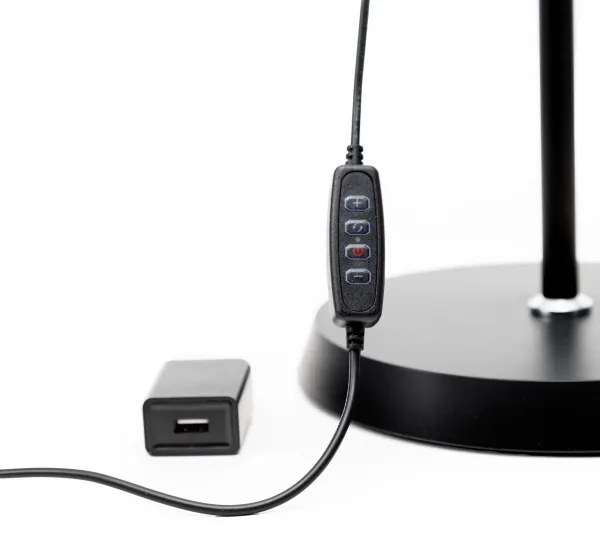 LED Stmievateľná stojacia lampa SIGNUS LED/10W/230V 3000/4500/6500K čierna