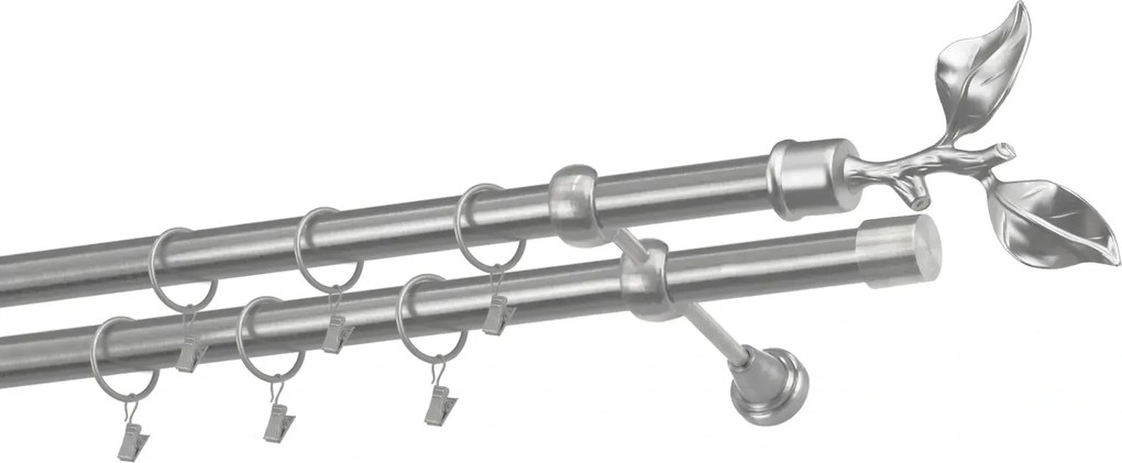 Garniže 25x25mm - dvojradové - LIST ROSE - satin